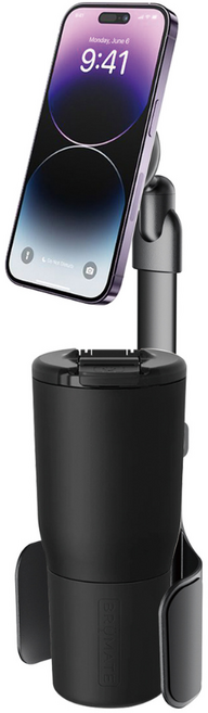 드립 차량용 컵홀더 맥세이프 거치대 2in1 높이 각도조절형, 블랙, 1개