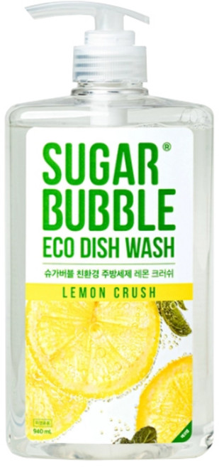 슈가버블 친환경 에코 주방세제 레몬크러쉬 940ml, 1개
