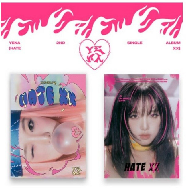 최예나 앨범 HATE XX 싱글 2집 포카 버전 YENA [2종세트] + 위드뮤 공식 포카 2종 포함 별도 포함