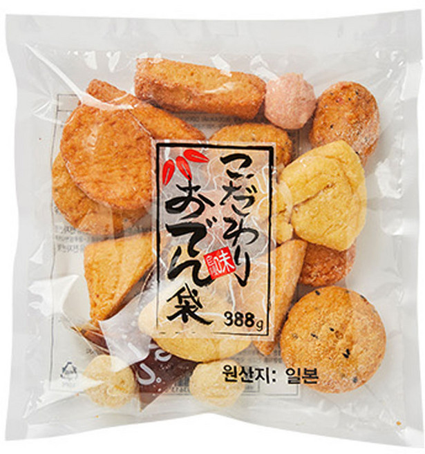 와카메 일본 모둠 어묵 코다와리 오뎅 후쿠로 냉동 388g, 1개