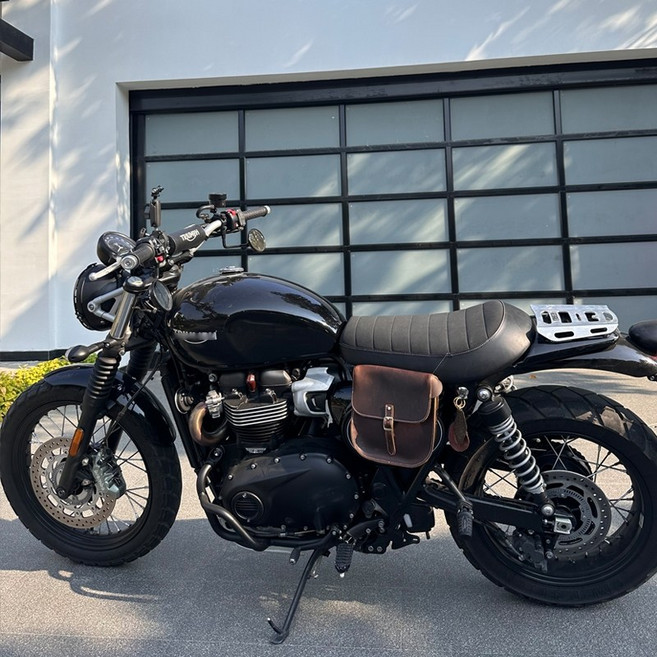 OD 트라이엄프 호환 본네빌T100/T900/T120/스피드트윈 튜닝 커스텀 레트로 사이드백 가방, 5416 레드브라운