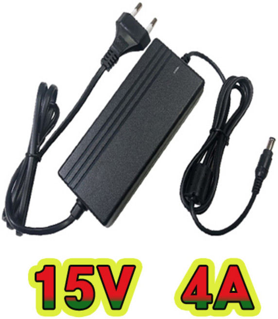 순흥전기 어댑터 15V 4A 전원선일체형 SMPS 15V 4000mA 어댑터 아답터 직류전원장치, 1개