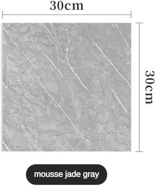완벽방수 PVC 대리석 바닥 스티커 3D 벽 홈 장식 자체 접착 욕실 데칼 30x30cm, 12 30x30cm 2.5mm, 01 CHINA