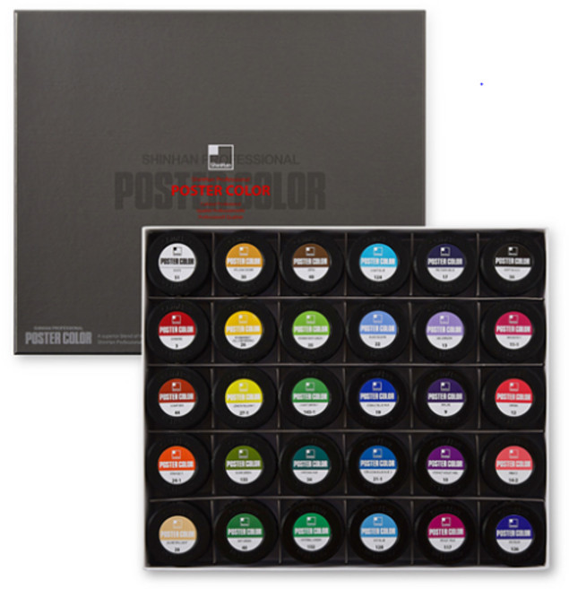 신한 포스터칼라 프로페셔널 전문가용 40ml 30색 A B세트, A세트