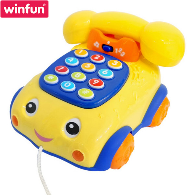 수화기 유선 옛날전화기 장난감 자동차 12개월아기 휴대폰, 말하는아기전화기, 1개