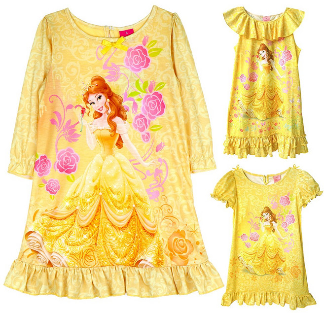 디즈니 공주 원피스 드레스 아동 여아 유아 잠옷 세트 파자마 파티 실내복 벨공주7부