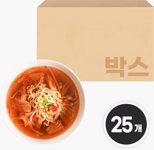 춘풍접객 김치 콩나물국 600g x 스물다섯개 한박스 집밥 한식 간편식 즉석국 캠핑요리 국물요리, 25개