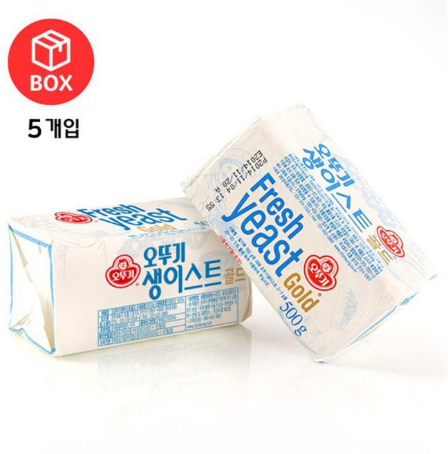 오뚜기 생이스트 골드 500g (아이스박스포장) 국산, 5개
