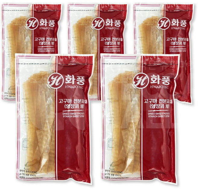 화풍 고구마전분피채 양장피채, 5개, 250g