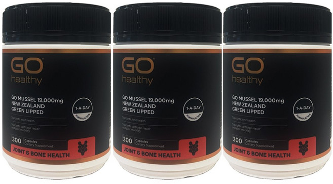 고헬씨 뉴질랜드 초록입홍합 그린머슬 고함량 19000mg 300캡슐, 300정, 3개