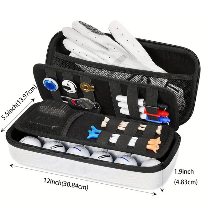 다용도 EVA 골프 파우치 볼케이스 골프 악세사리 수납, 그레이, 1개