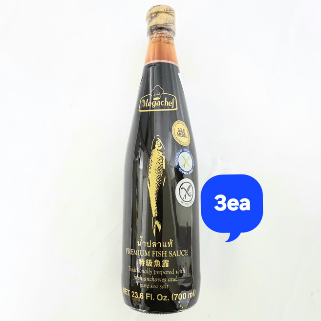 태국 피쉬소스 메가쉐프 피쉬소스 Megachef FishSauce worldfood, 3개, 700ml