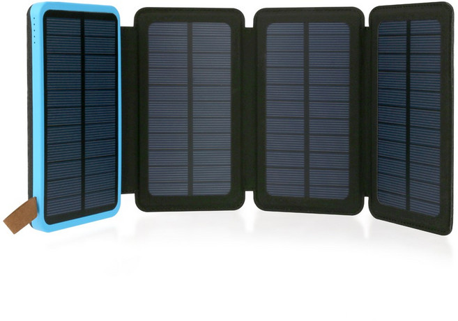 넥스트 태양광 4판넬 8000mAh파워뱅크 보조배터리, NEXT-8004FSC 1년 무상AS, 혼합 색상