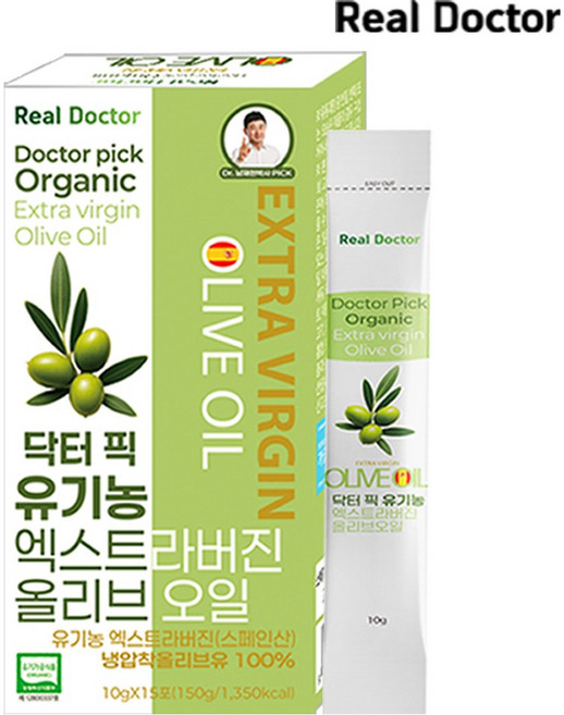 리얼닥터 닥터 픽 유기농 엑스트라버진 올리브 오일, 1개, 150g