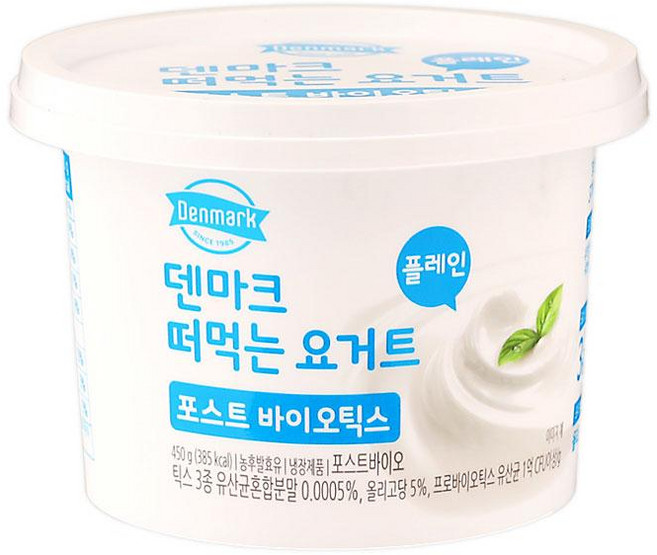덴마크떠먹는요거트(플레인) 450G/동원-8개, 8개, 450g