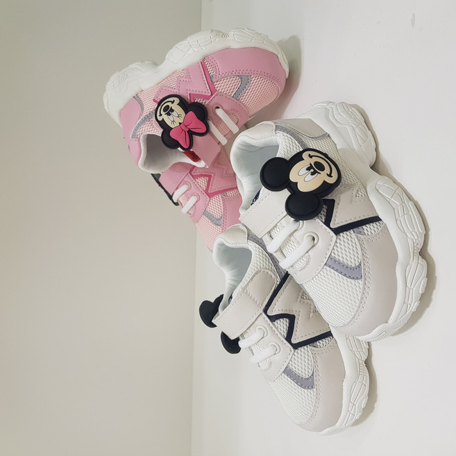 아가방 봄 베이비페어 / 디즈니베이비 콩콩뛰기 시작할때 가벼운 미키 유아 운동화 / 미키미니 메쉬 아기 운동화 편한 칙칙 벨크로 신고벗기 편해요/ 가벼운 첫 걸음마 신발