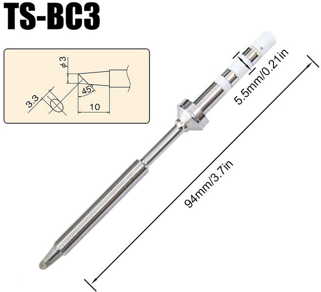 Pine64 Pinecil TS100 TS101 V2 전기 납땜 인두 TS 시리즈 BC2 C4 교체 다양한 모델 Com, TS BC3