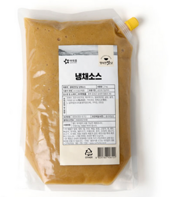 아워홈 행복한맛남 냉채소스 겨자소스 해파리냉채, 2kg, 1개