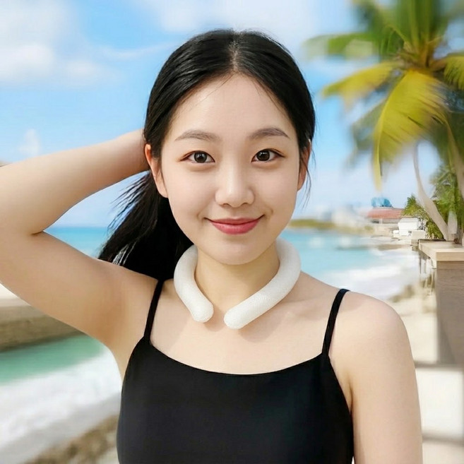 호야호 아이스넥쿨러 1+1 냉감목걸이 넥쿨링링 여름 쿨링 목걸이 반복사용, 1세트, 블루+화이트