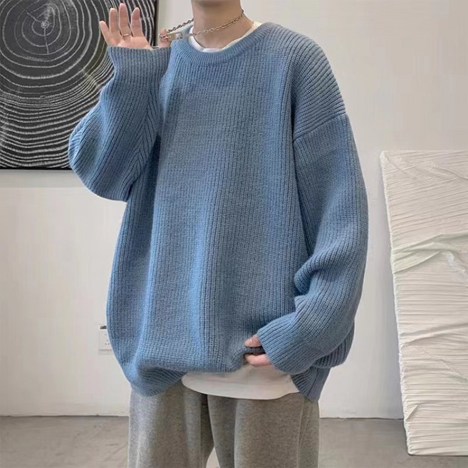 스타일닥터 남성 솔리드 스웨터 루즈 심플 니트