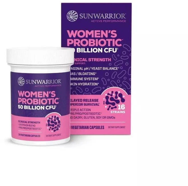 선워리어 여성용 프로바이오틱스 50빌리언 Sunwarrior Active Women's Probiotic 50 Billion CFU 30정, 1개 - 쿠팡