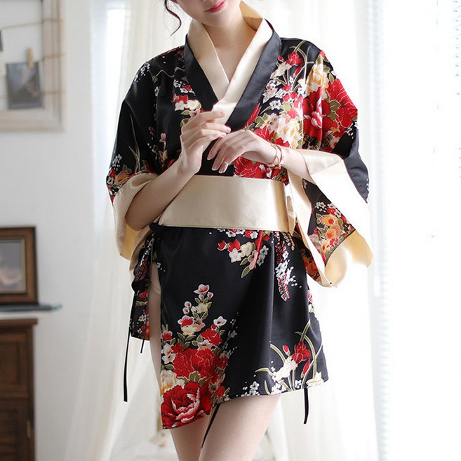 미미스 플라워 기모노 미니 가운 슬립 파티 이벤트룩