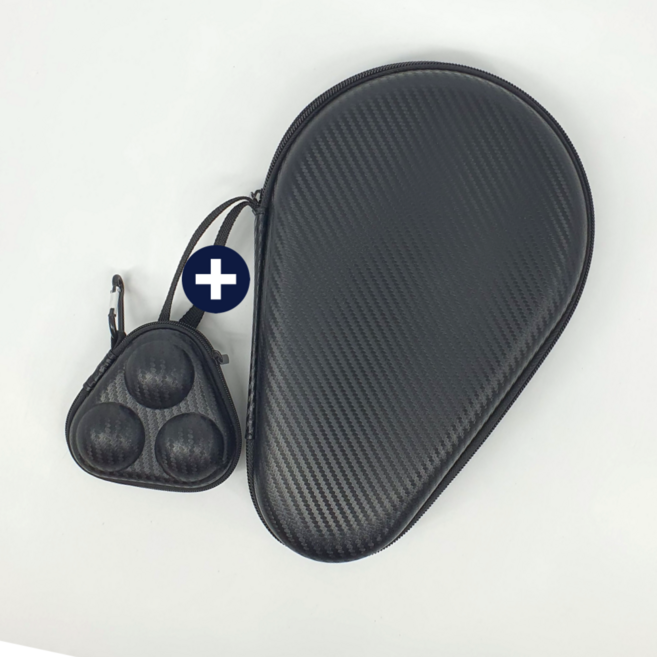 르브아 탁구 하드케이스 라켓 볼 세트, 블랙, 1개