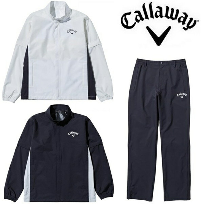 캘러웨이 남성용 골프 레인웨어 우비 상하의 세트 C25989100, 1개, 화이트