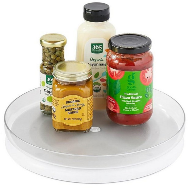 YouCopia FridgeView 냉장고 턴테이블 보관용 Lazy Susan 오거나이저 27.9cm(11인치) 화이트