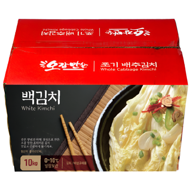 오감만찬 대용량 업소용 백김치 HACCP 인증 수입산, 10kg, 1개, 백김치(박스포장)