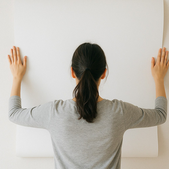 LX Z:IN 만능 풀바른벽지 화이트 합지 휘앙세93 셀프 도배 LG벽지 인테리어, 49602-1, 110cm