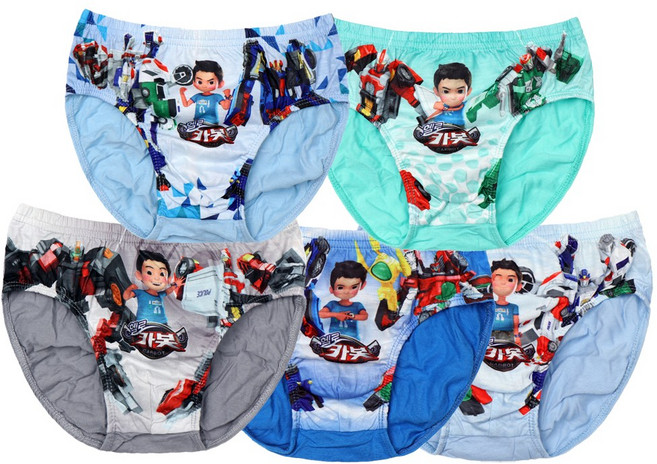 아동속옷 남아 헬로카봇팬티5매_루이