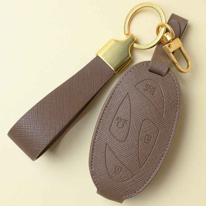 (무료각인+스트랩)디아나마스 키케이스 코나 투싼 아반떼 싼타페 그랜저GN7 아이오닉 가죽 키홀더 키링, 현대H(7버튼/금속컬러 실버), 마롱초콜렛