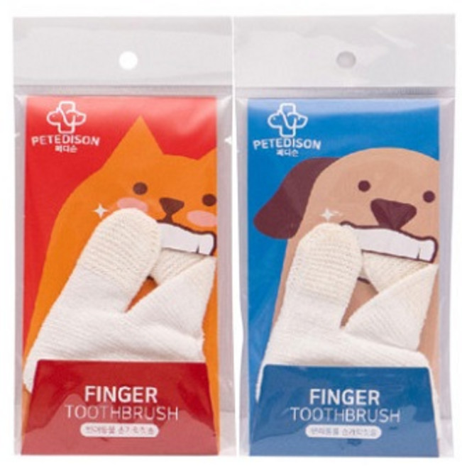 와와펫 페디슨 치석제거 양치질 강아지 손가락칫솔 핑거칫솔, 6개
