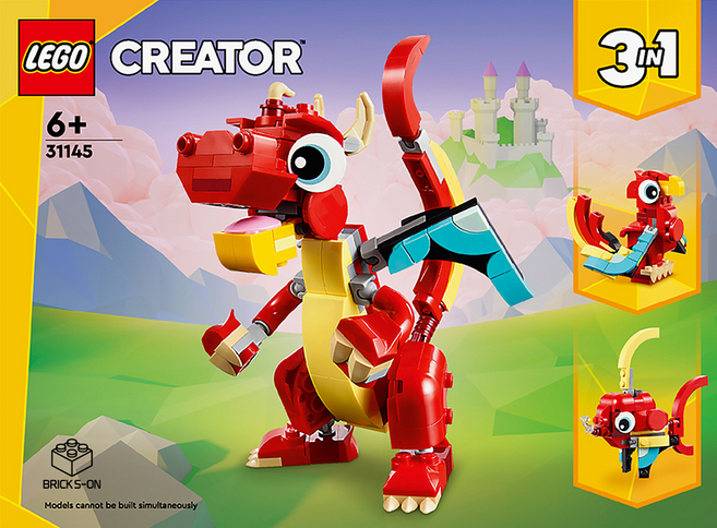 레고 크리에이터 31145 빨간 드래곤, 혼합색상, 1개
