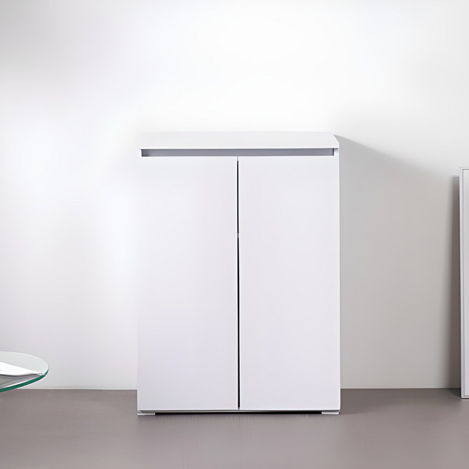 제우스가구 마인 800 신발장, 올화이트, 3단