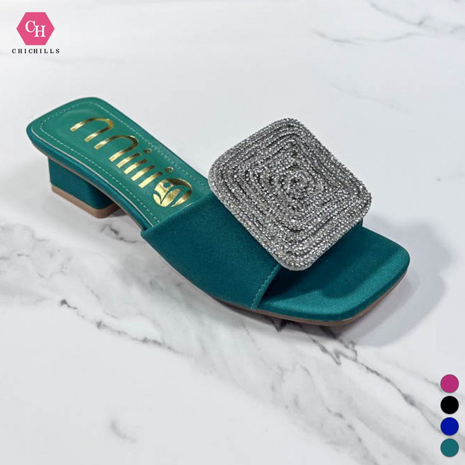 시크힐즈 스퀘어 블링블링 뮬 샌들 M 01293