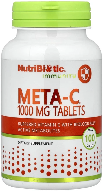 뉴트리바이오틱 이뮤니티 Meta-C 1000mg 비건 정 100정, 1개 - 쿠팡