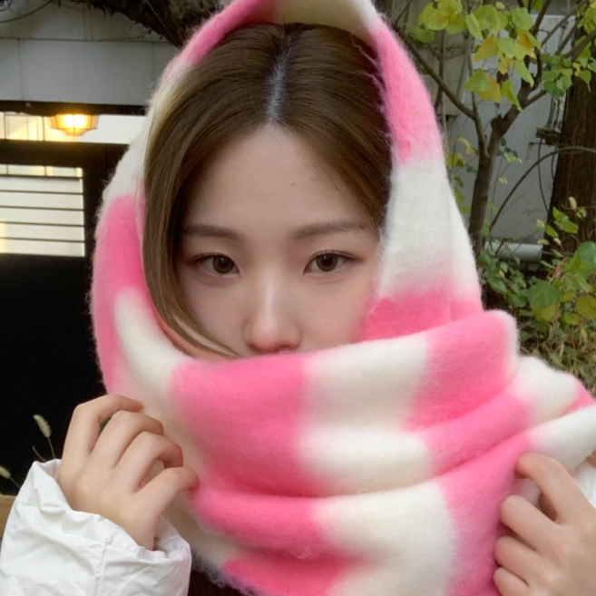 블루씨티 디서넌트 폭닥 스트라이프 롱 머플러 목도리