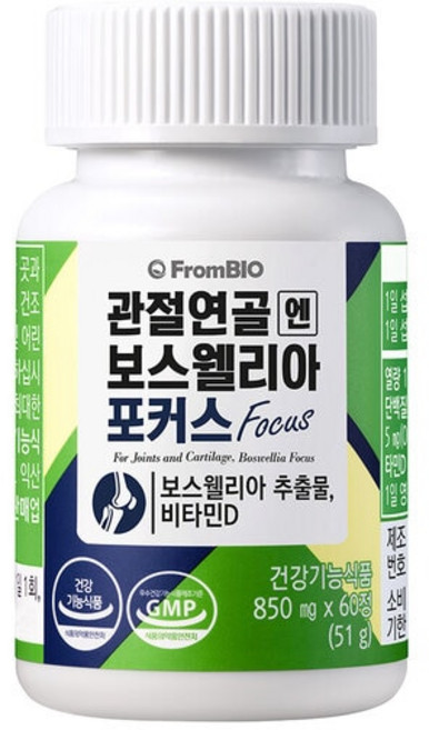 프롬바이오 관절연골엔 보스웰리아 포커스 850MG X 60정 코스트코, 1개