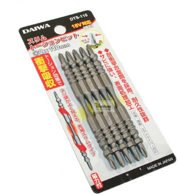DAIWA 일제 양용 슬림토션비트 110mm / 1판 5개 판매