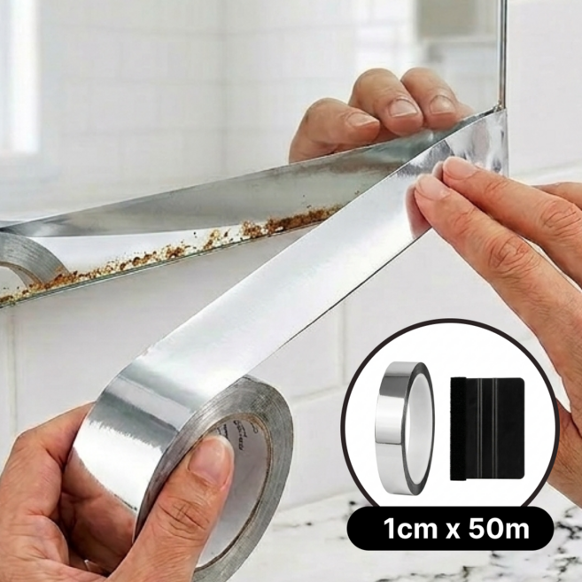 그레나 거울시트지 미러필름 욕실 거울녹 보수 테이프, 실버