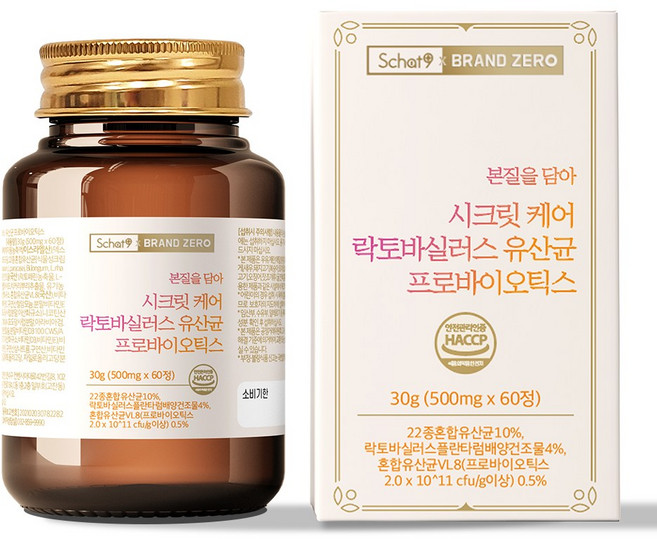 스캇나인 시크릿 Y케어 특허 여성 질 유래 락토바실러스 유산균 프로바이오틱스 정, 1개, 60정