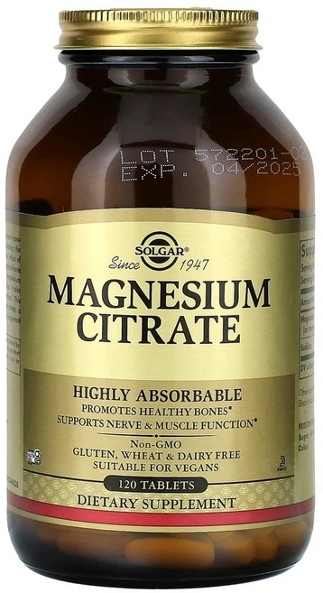 솔가 구연산 마그네슘 120정 시트레이트 Magnesium, 1개 - 쿠팡