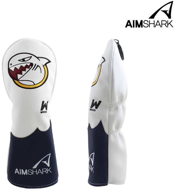 [Go!FFiT] 에임샤크 MARK 상어 골프 페어웨이우드 커버 AIMSHARK, 페어웨이우드 화이트, 1개