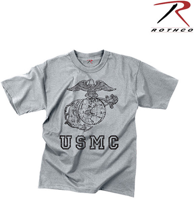 [로스코] 빈티지 USMC 글로브 앵커 티셔츠 (그레이)