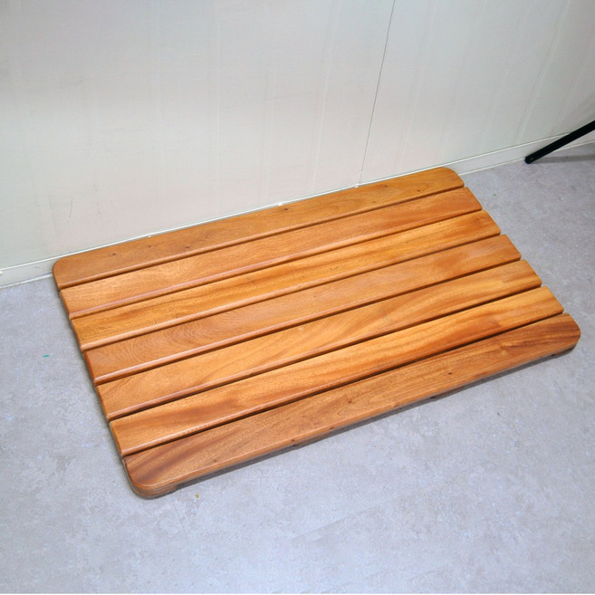 수지매트 마호가니 프리미엄 원목 발판 욕실발판 원목발판, 혼합색상, 1개