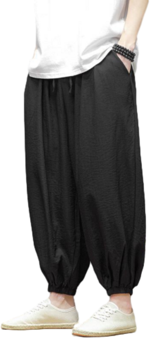 남자 루즈핏 빅사이즈 밴딩조거 9부바지/배기팬츠 Men's trousers 뉴타임즈 K927D537