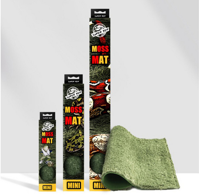 모스매트 크레스티드게코 도마뱀 달팽이 거북이 인조매트 이끼매트 사육장꾸미기, 1개, 19x19cm (소)