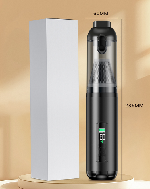 AURRA 차량용 무선청소기 2in1 다기능 차량용 청소기 강력한차량용진공청소기 휴대용 차량용 무선 미니 진공 청소기, 검정색, 일체형